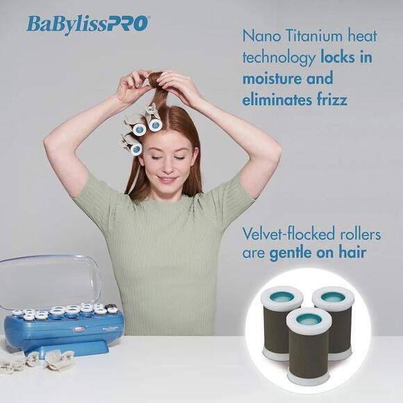 BaBylissPRO® Nano Titanium™ 20-Roller Hot Roller Set [BABNTCHV21] – Fast Heat-Up - Picture 4 of 6